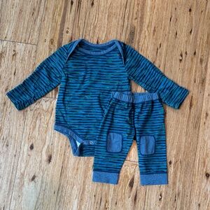 Patagonia Blue and Green Capilene Baselayer Set